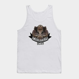 KING BOAR black ribbon Tank Top